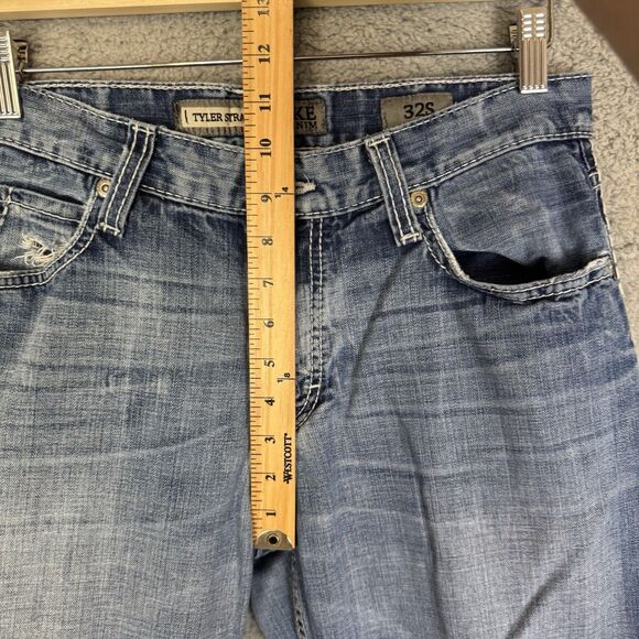 BKE Jeans Mens 32x30 Blue Tyler Straight Leg Regular Fit Western Denim Pants - Picture 7 of 11